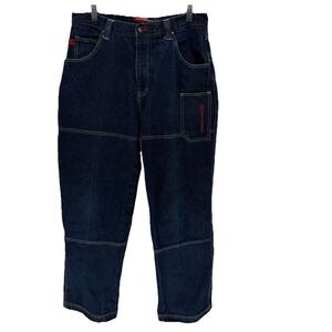 Vintage North Peak Jeans Blue Denim Carpenter Baggy Wide Leg Skater Men 33X31